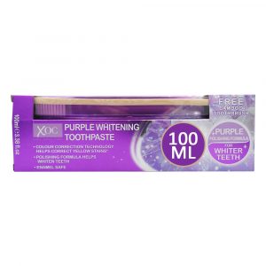 XOC PURPLE WHITHENING TOOTH PASTE WITH TOOTHBRUSH 100ML